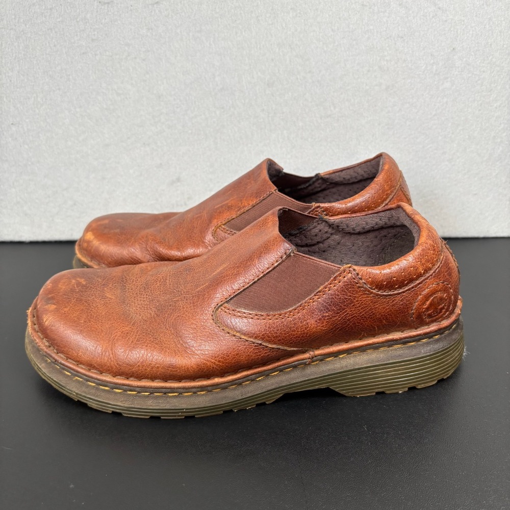 Dr. Martens Orson Brown Leather Slip On Shoes Mens Size 8 Casual Loafers Docs